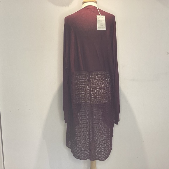 GRACE & LACE OPEN KNIT LIGHT WEIGHT TWO FIT KNIT CARDIGAN One size fits most NWT - Picture 7 of 11